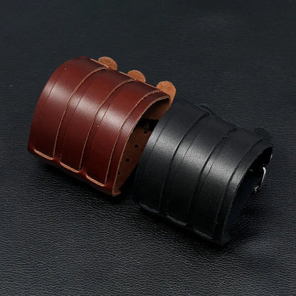 Funki Findz | Bracelets | Men's Leather 3 Tier Punk Wrist Band