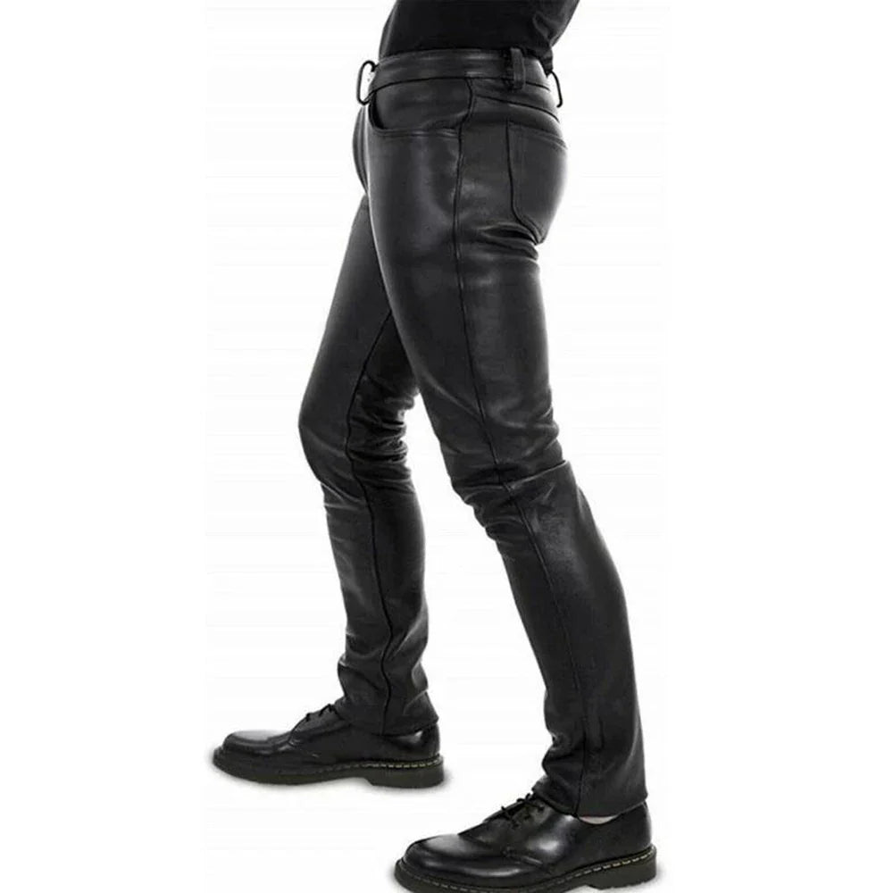 Funki Findz | Pants | Men's Luxury Faux Leather Slim Fit Pants