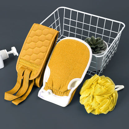 Funki Findz | Back Scrubber | Loofah Sponge Bath Brush Set 3Pc