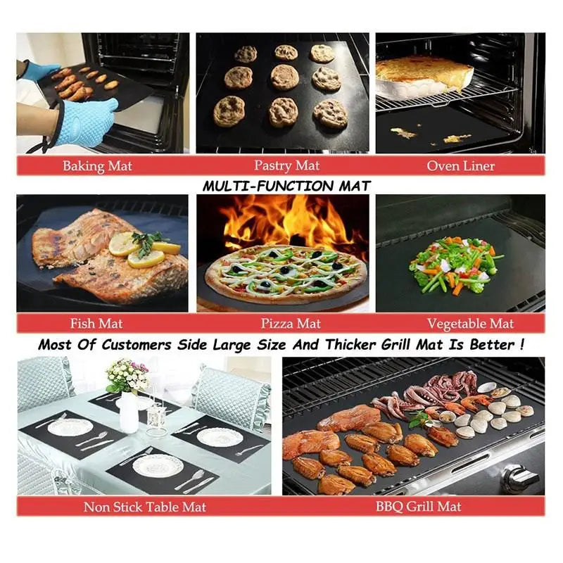 Funki Findz | Grill Mats | 4 Pcs Large Non Stick Oven Grill Mats