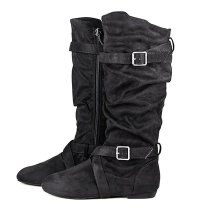 Funki Findz | Boots | Women's Line Dance Buckle Flat Boots