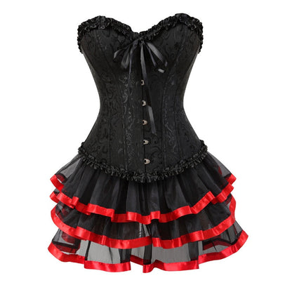 Funki Findz | Dresses | Women's Victorian Corset Dress 2Pcs Set