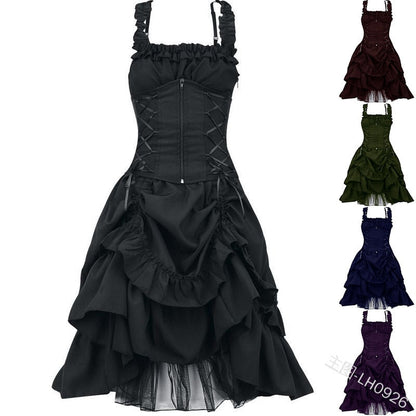 Funki Findz | Dresses | Women's Gothic Lace Up Victorian Dress