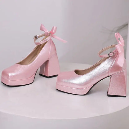 Funki Findz | Shoes | Women's Square Toe Block Heel Platforms