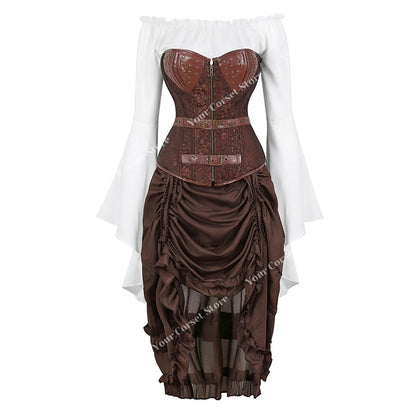 Funki Findz | Dresses | Women's Steampunk Top Corset Skirt Set
