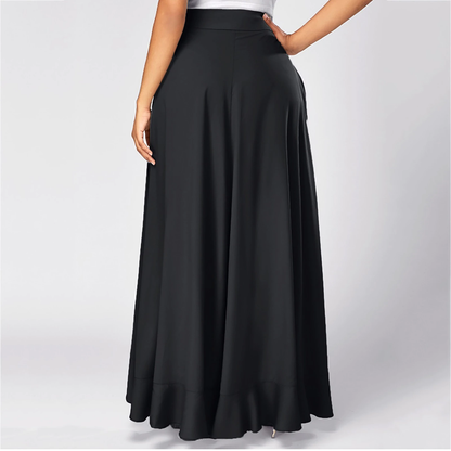Funki Findz | Skirts | Women's Elegant Long Ruffled Skirt Pants