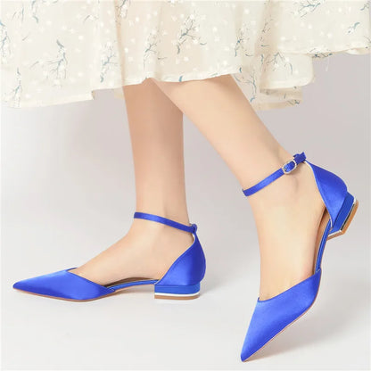 Funki Findz | Shoes | Women's Satin Pointy Toe Wedding Flats