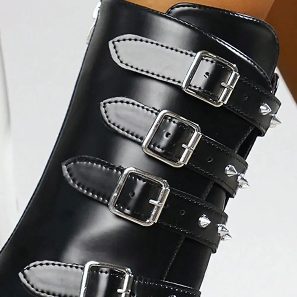 Funki Findz | Boots | Women's Gothic Mid-Calf Platform Boots