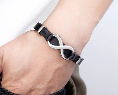 Funki Findz | Bracelets | Unisex Leather Infinity Symbol Bracelets