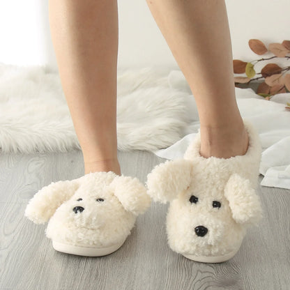 Funki Findz | Shoes | Women's Fluffy Cartoon Dog Fur Slippers