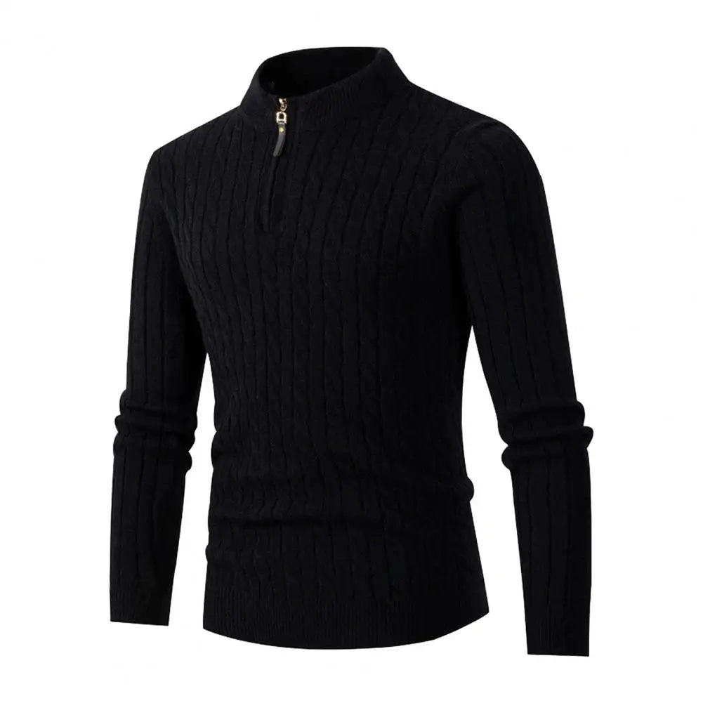 Funki Findz | Sweaters | Men's Slim Mock Neck Knitted Pullovers