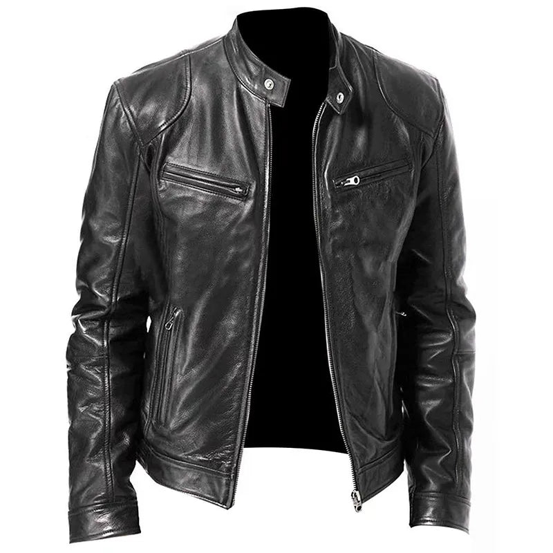 Funki Findz | Jackets | Men's Standing Collar Biker Jackets