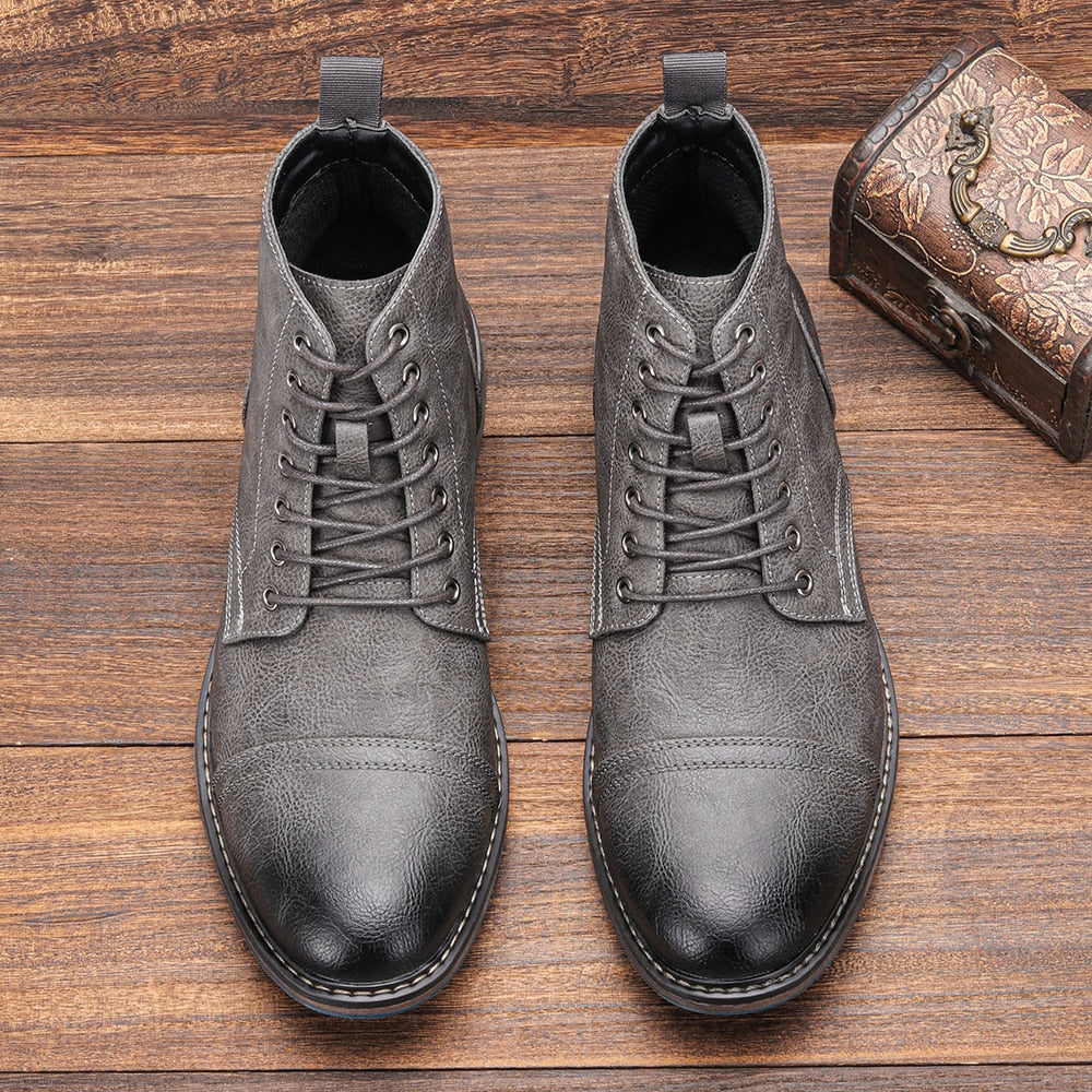 Funki Findz | Boots | Men's Faux Leather Smart Dress Boots