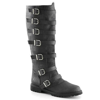 Funki Findz | Boots | Women MidCalf Low Heel Buckle Strap Boot