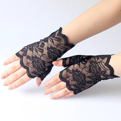 Funki Findz | Gloves | Women's Gothic Fingerless Lace Gloves