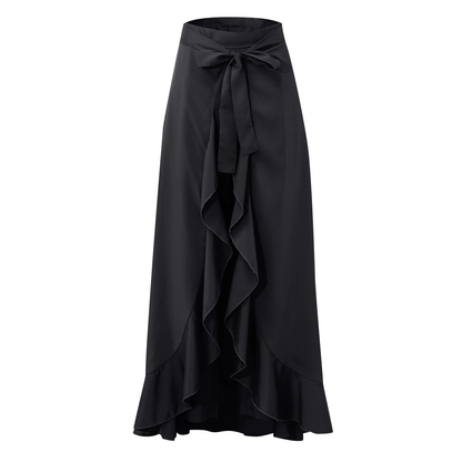 Funki Findz | Skirts | Women's Elegant Long Ruffled Skirt Pants
