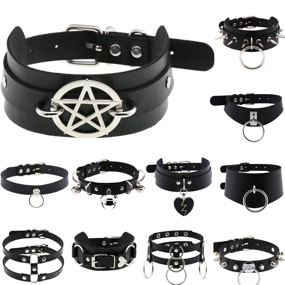 Funki Findz | Necklaces | Unisex Hip Hop PU Leather Choker