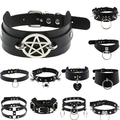 Funki Findz | Necklaces | Unisex Hip Hop PU Leather Choker