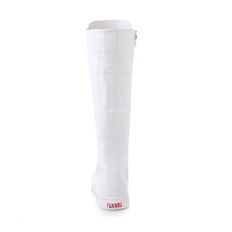 Funki Findz | Boots | Women's Lace Up Canvas Knee High Boots