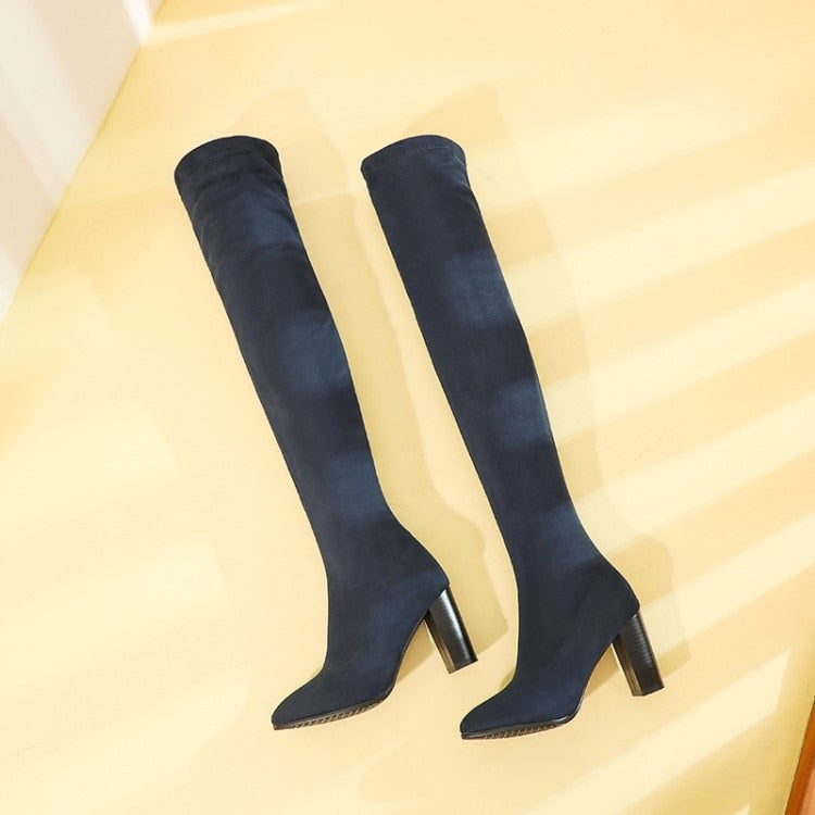 Funki Findz | Boots | Women's Over Knee High Block Heel Boots
