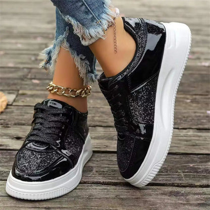 Funki Findz | Shoes | Women's Gold Sequins Platform Sneakers