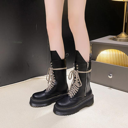 Funki Findz | Boots | Women's Mid Calf Biker Style Punk Boots