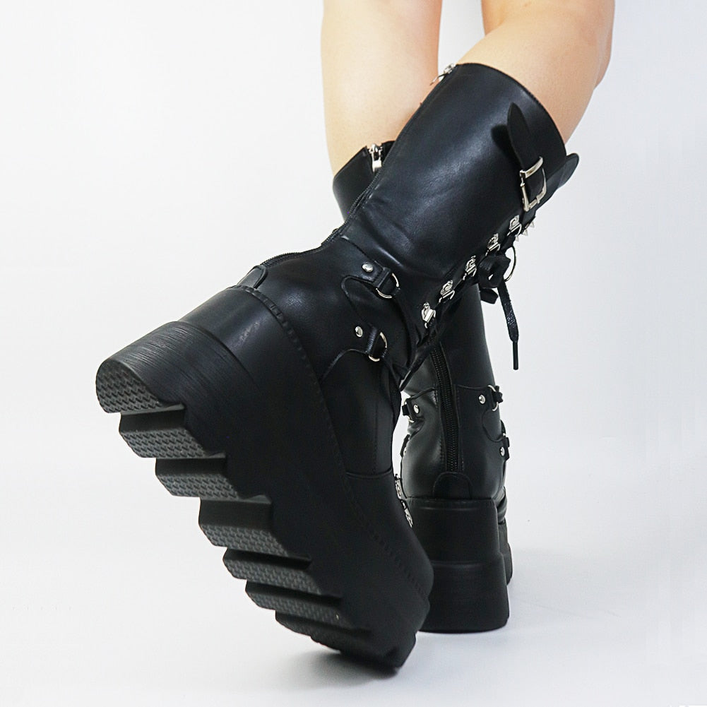 Funki Findz | Boots | Women's New Gothic Style Platform Boots