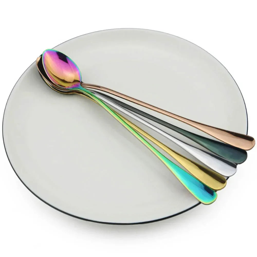 Funki Findz | Spoons | Long Handled Dessert Spoons | 4 Pcs