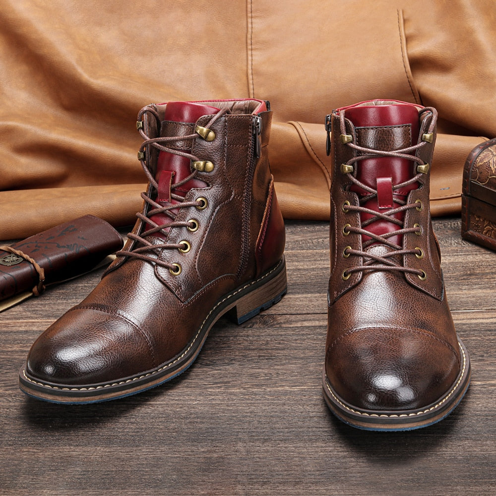 Funki Findz | Boots | Men's Leather Dress Boot | Retro Ankle Boot