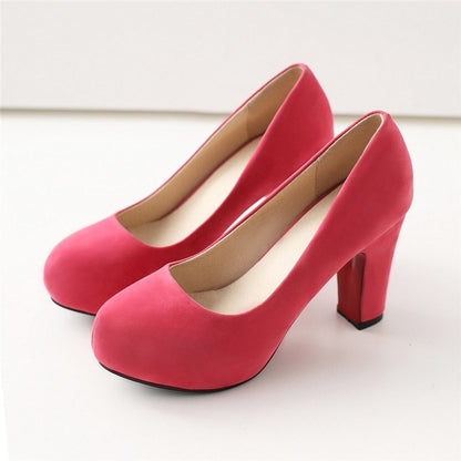 Funki Findz | Shoes | Women's Faux Suede High Chunky Heels