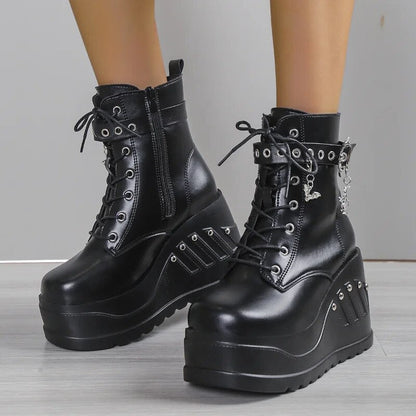 Funki Findz | Boots | Women's Punk Chunky Platform Creepers