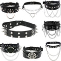 Funki Findz | Necklaces | Unisex Hip Hop PU Leather Choker
