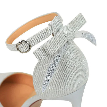 Funki Findz | Shoes | Women's Glitter Bow Knot Strappy Heels