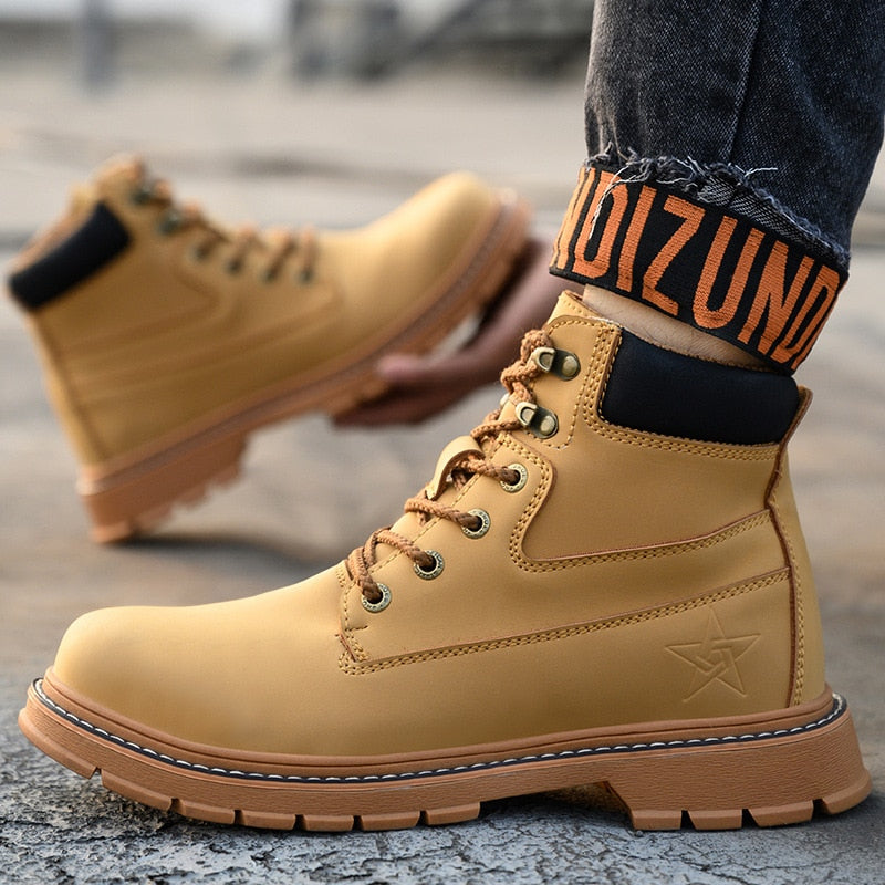 Funki Findz | Boots | Men's Steel Cap Toe High-Top Work Boots