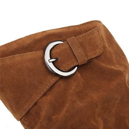 Funki Findz | Boots | Women's Mid-Calf Suede Wedge Boot