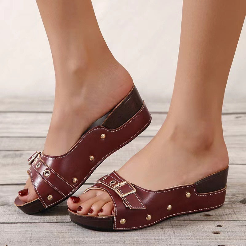 Funki Findz | Shoes | Women's Flat Slip On Slides | Sandals