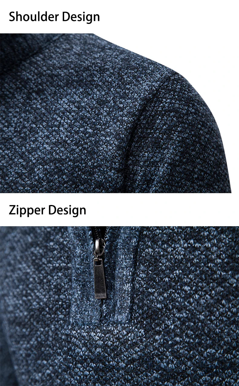 Funki Findz | Sweaters | Men's Casual Stand Collar Zip Pullovers