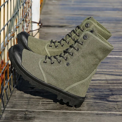 Funki Findz | Boots | Men's Canvas High Top Combat Boots