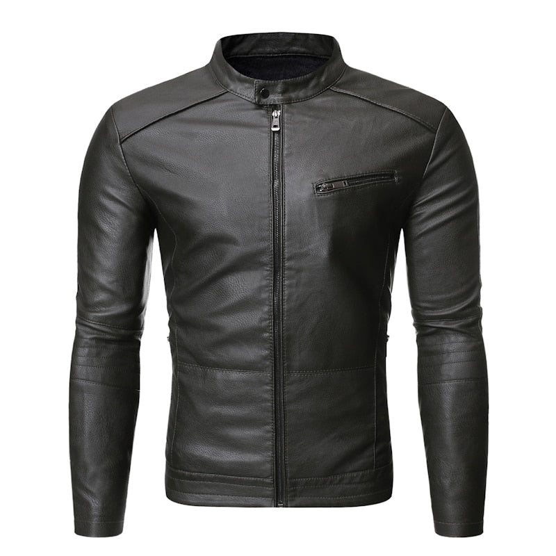 Funki Findz | Jackets | Men's Women's Slim PU Leather Jacket