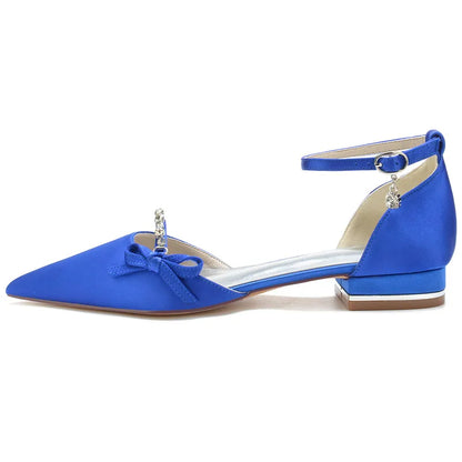 Funki Findz | Shoes | Women's Satin Rhinestones Wedding Flats