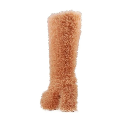 Funki Findz | Boots | Women's Fuzzy Faux Wool Platform Boots