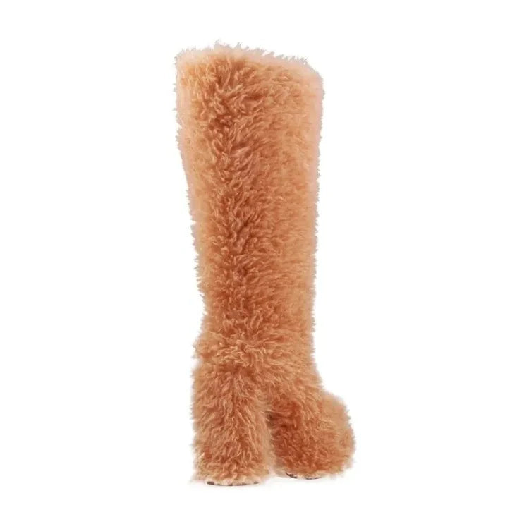 Funki Findz | Boots | Women's Fuzzy Faux Wool Platform Boots