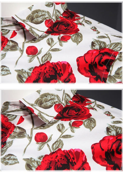 Funki Findz | Shirts | Men's Floral Print Long Sleeved Dress Shirt
