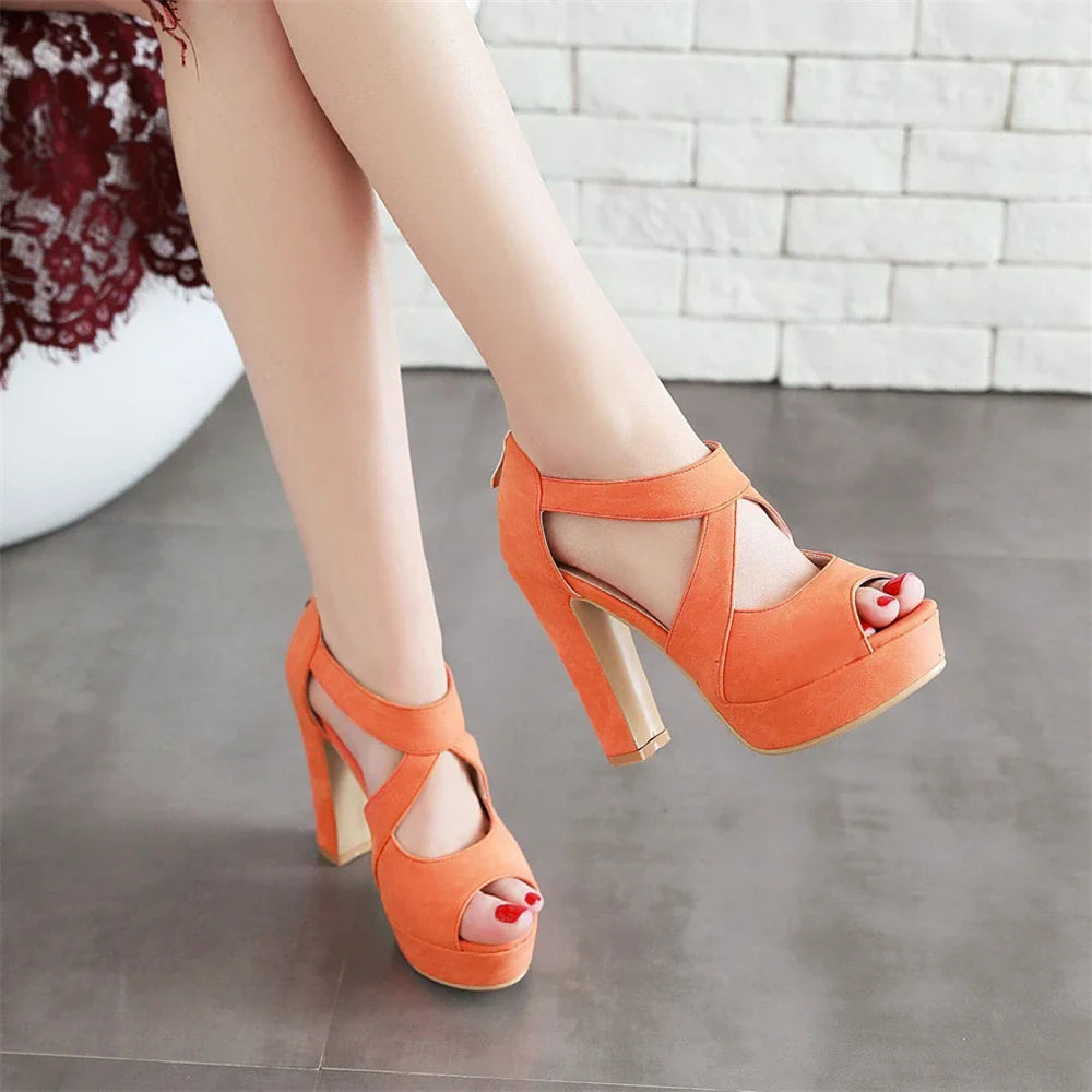 Funki Findz | Shoes | Women's Block Heel High Platform Sandal
