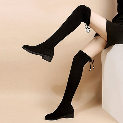 Funki Findz | Boots | Women's Thigh High Block Heel Boots 4|6|8