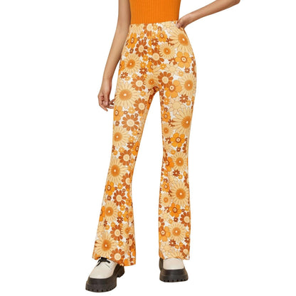 Funki Findz | Pants | Women's Boho Floral Hippie Flared Pants