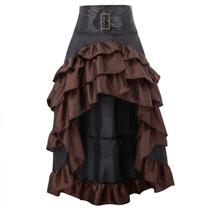 Funki Findz | Skirts | Women's Cosplay Steampunk Ruffled Skirt