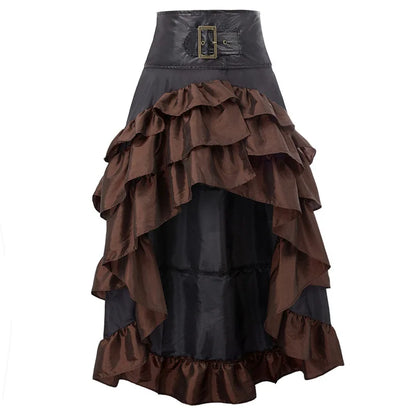 Funki Findz | Skirts | Women's Cosplay Steampunk Ruffled Skirt