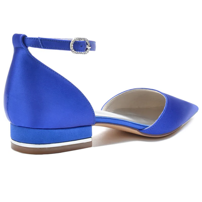 Funki Findz | Shoes | Women's Satin Pointy Toe Wedding Flats
