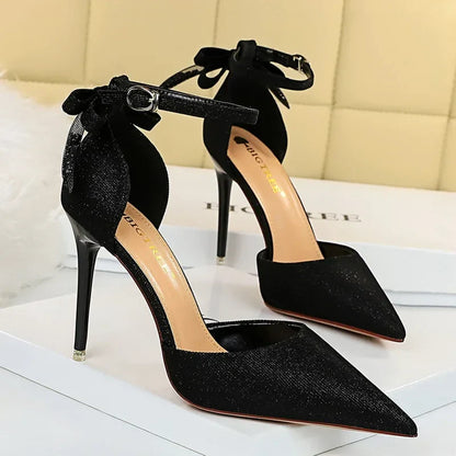 Funki Findz | Shoes | Women's Glitter Bow Knot Strappy Heels